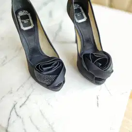 CHRISTIAN DIOR MIDNIGHT GARDEN HEELS - SEPATU WANITA ORI