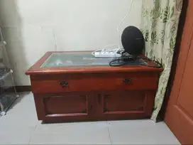 Meja TV minimalis asli kayu