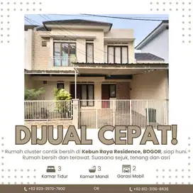 Dijual Murah Rumah Cluster Bersih di Kebun Raya Residence, Bogor