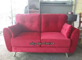 Sofa 2seater double sandaran, dudukan full busa empuk