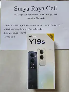 VIVO Y19S ram 8/64Gb NEW segel asli Vivo garansi Resmi 1Thn.Murah Dewe