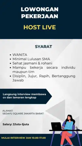 POSISI: HOST LIVE
