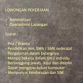 Administrasi dan Operasional Lapangan