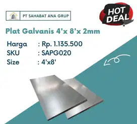 Plat Galvanis 4'x 8'x 2mm