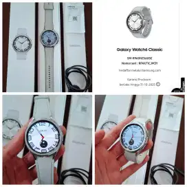 Samsung Watch 6 Classic 47mm Silver Garansi ON Rotasi Bezel Smartwatch