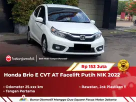 [ GARANSI 1THN ] Honda Brio E CVT AT Facelift Putih NIK 2022/2023