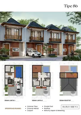 DIJUAL VILLA dekat alun alun kota batu malang