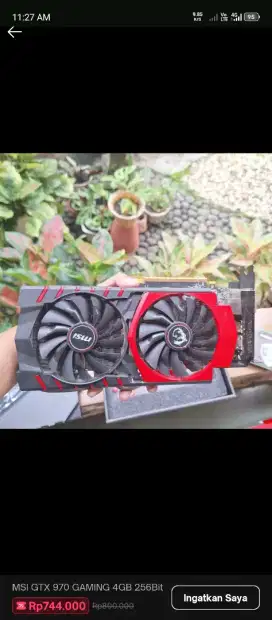 Vga GTX 970 4GB Gddr5 merk Msi fullset