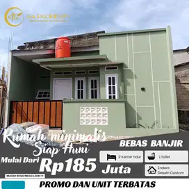 Rumah minimalis 2 kamar SHM akses strategis mulai dari 185 jutaan