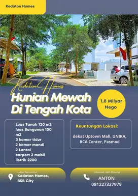 Ready Hunian 2LT Kedaton Homes Dgn 3KT