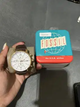 Jam Tangan Leather Fossil BQ 1009
