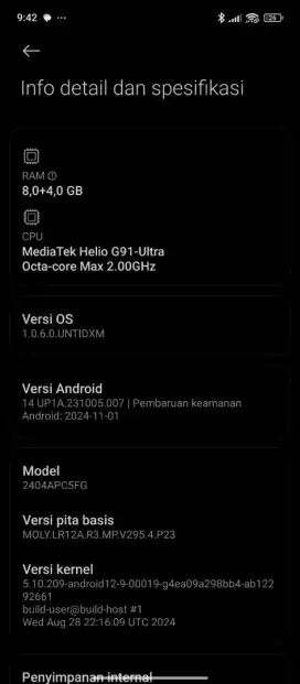 Jual hp poco M6