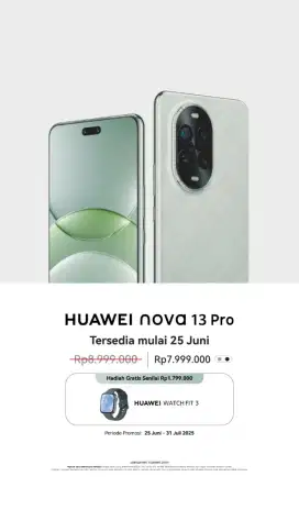 Huawei Nova 13 pro bonus watch fit 3