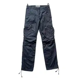 BACK NUMBER MEN’S ROLLED UP MILITARY CASUAL CARGO PANTS - BLACK (30)