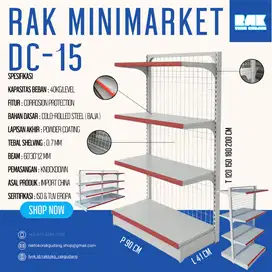 Rak Minimarket Supermarket 1-5 Susun panjang 90 cm kap 40kg/level
