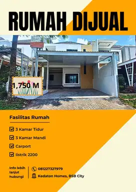 Hunian 2LT Ready Di Kedaton Homes BSB City Dkt Kampus UNIKA Kedokteran