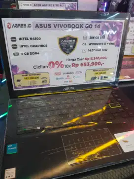 CICILAN TANPA DP CUKUP KTP AJA ASUS VIVOBOOK GO 4/256GB WINDOWS11+OHS
