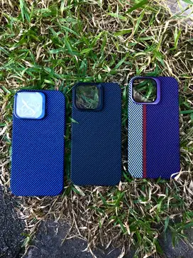 Carbon Fiber Hard PC With Stand Window Lens iPhone 14 Pro Max