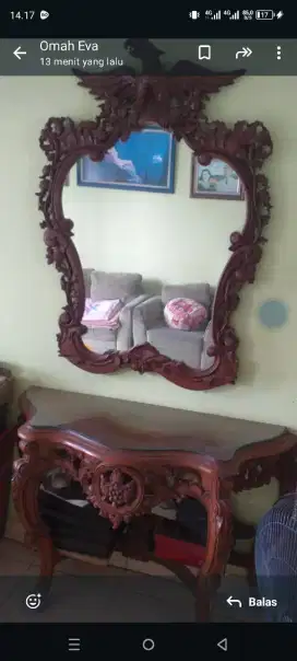 Meja rias kayu jati