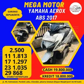 YAMAHA AEROX ABS 2017 CASH KREDIT JAMINAN GARANSI SEPUASNYA