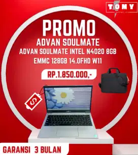 ADVAN SOULMATE INTEL N4020 8GB EMMC 128GB 14.0FHD