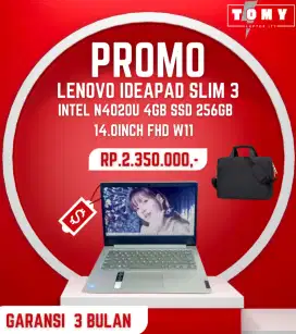 LENOVO IDEAPAD SLIM 3 INTEL N4020U 4GB SSD 256GB 14.0FHD