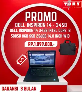 DELL INSPIRON 14 3458 INTEL CORE I3 5005U 8GB SSD 256GB 14.0INCH