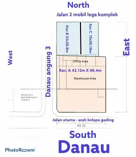 D Sewa Gudang + Tanah D Danau agung Sunter Jak ut