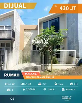 Harga Miring Rumah di Puncak Permata Anissa Kedungkandang Malang