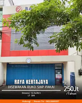 Disewakan Ruko Jalan Raya Kertajaya, Surabaya