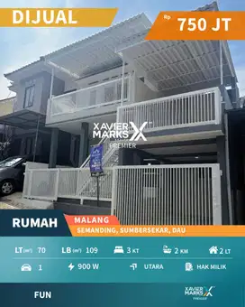 Dijual Rumah Baru Siap Huni Dekat Kampus dan Sekolah di Dau Malang