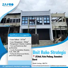 Jual ruko strategis cocok perutukan kantor, kafe f&b dll di padang
