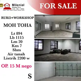 DIJUAL RUKO + workshop (TEMPAT USAHA) di MOH TOHA, BANDUNG    S