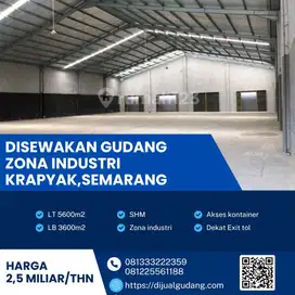 sewa gudang lokasi Semarang 5600m Invest terbaik Jawa Tengah