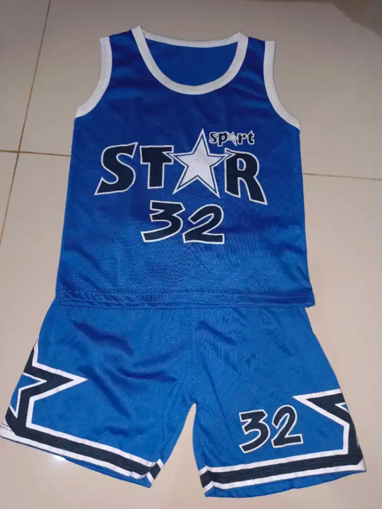 Setelan Singlet Biru