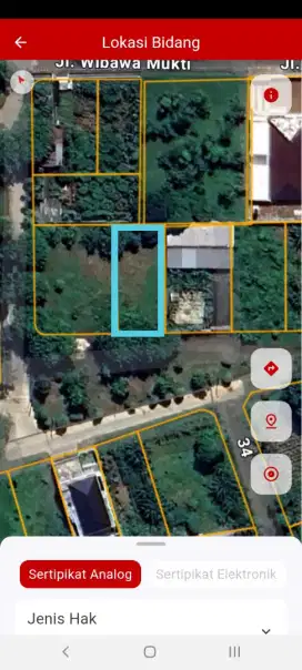 Dijual tanah murah di dalam komplek
