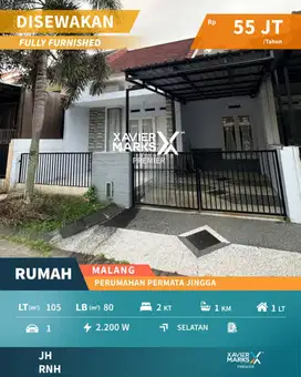 Disewakan Fully Furnished Rumah di Permata Jingga Malang Dekat Kampus