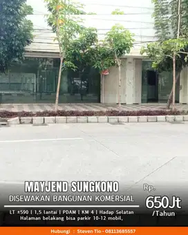 Disewakan Bangunan Komersial Jalan Mayjend Sungkono, Surabaya