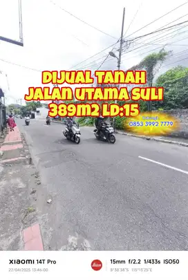 Dijual Tanah Strategis Jalan Suli Utama dkt Raya Gatsu Nangka Polda