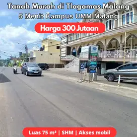 Tanah Murah 5 Menit Kampus UMM Cocok Bangun Hunian