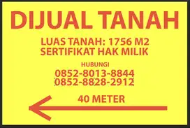 Tanah SHM bekas kebun sengon dengan luas 1756 m2
