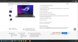 ROG Zephyrus G16 (GU605) - GARANSI ON