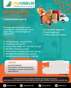 Kurir motor dan mobil driver SPX