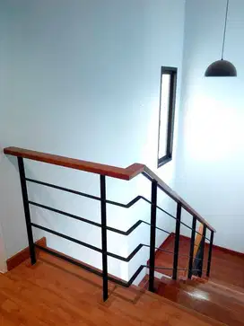ralling minimalis + handrail kayu