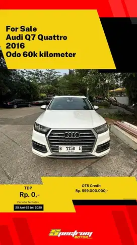 [VIP Dealer] BEST DEAL Audi Q7 3.0 TFSI Quattro AT 2016 Putih