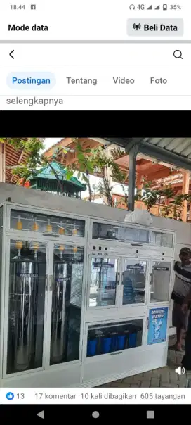 Depot air minum galon isi ulang mesin usaha