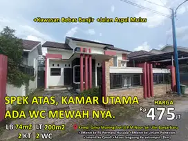 Rumah mewah siap huni full spec tanah luas di jl.p.m noor