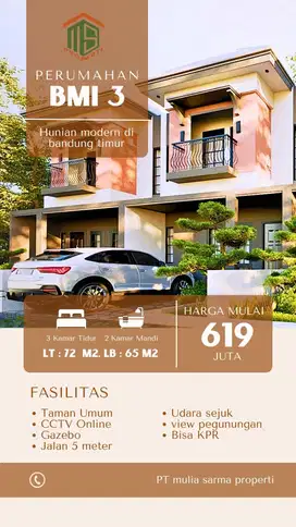 Rumah semi villa di bandung timur harga mulai 600 jutaan