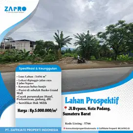 Jual lahan/tanah di bypass padang