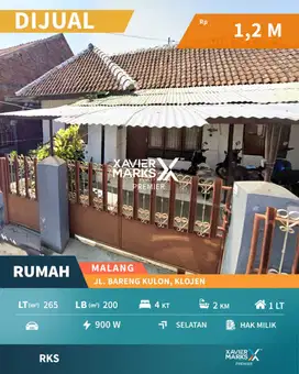 Dijual Rumah Klasik Akses Mudah Kemanapun di Bareng Klojen Malang